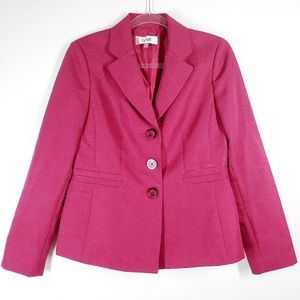 LE SUIT BUTTON FRONT LINED BLAZER/JACKET